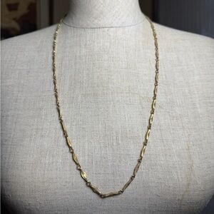 Vintage Monet Gold-Tone Diamond Shape Link Chain Necklace